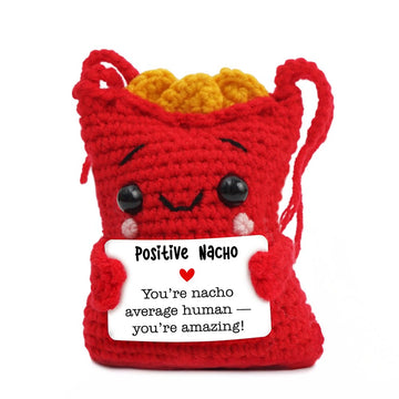 Positivity Nachos Crochet Support Doll, Encouragement Gift for Children and Adults Crochet Toys OrnamentallyYou 