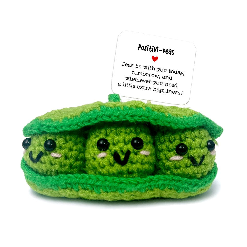 Positivity Peas Crochet Support Doll, Encouragement Gift for Children and Adults Crochet Toys OrnamentallyYou 