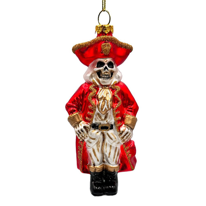 (Pre-Order) Spooky Pirate of the High Seas Glass Ornament, Creepy Halloween Tree Decoration Glass Ornament OrnamentallyYou 