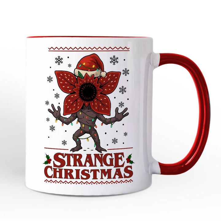Strange Christmas Retro Personalized Mug, Demon Plant Gift for Horror Lovers with Custom Name Personalized Ceramic Mug OrnamentallyYou 