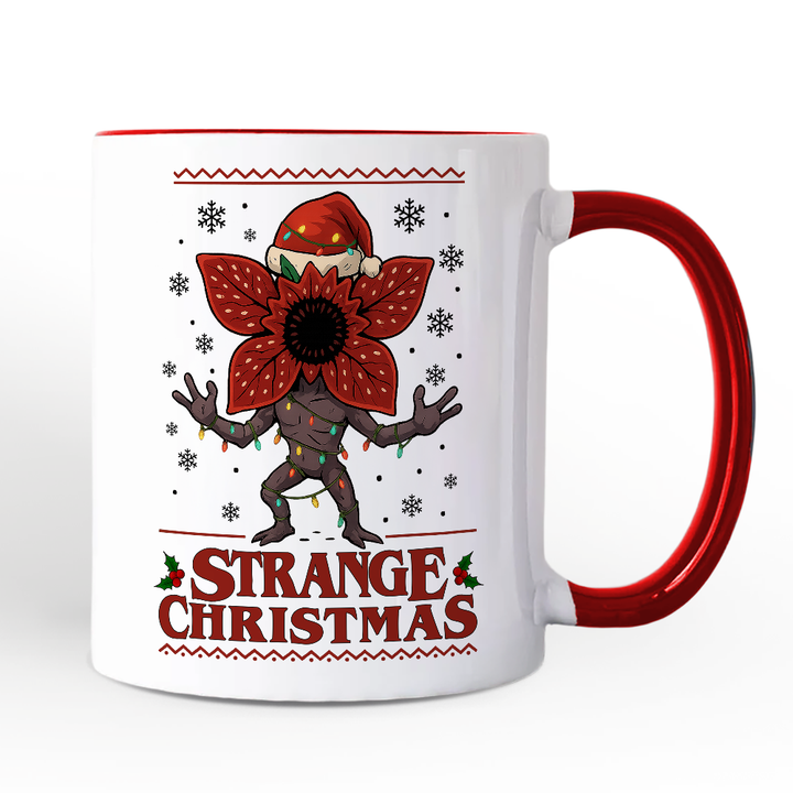 Strange Christmas Retro Personalized Mug, Demon Plant Gift for Horror Lovers with Custom Name