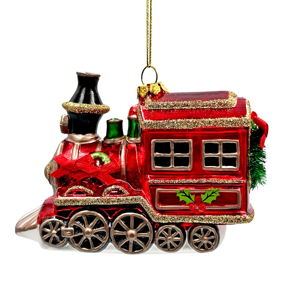 Vintage Holiday Express Train Glass Christmas Ornament Glass Ornament OrnamentallyYou 