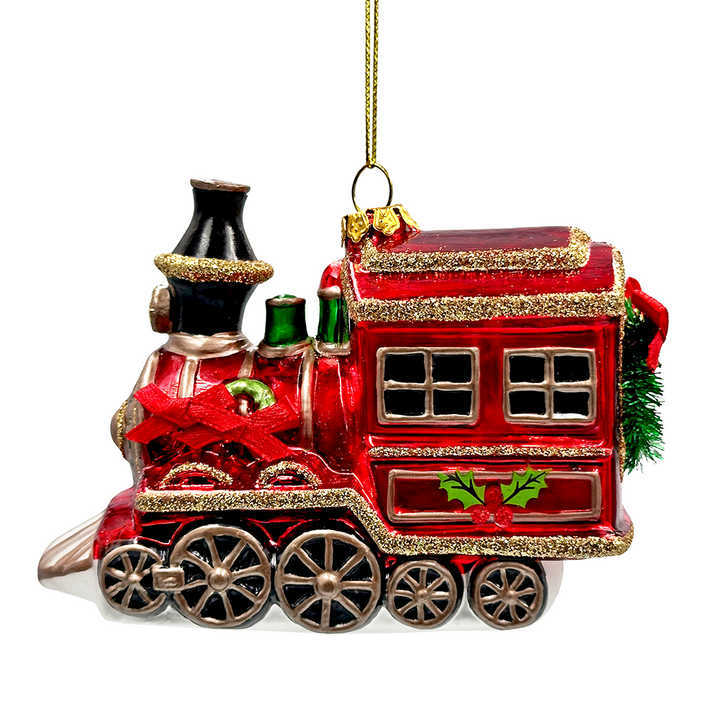 (Pre-Order) Vintage Holiday Express Train Glass Christmas Ornament