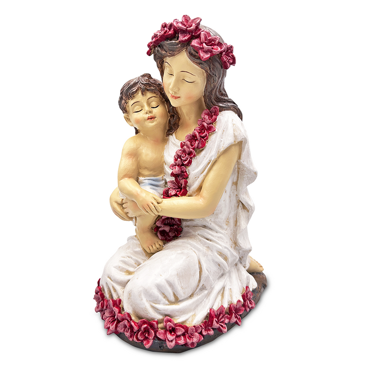 A Mother’s Embrace Figurine, 8" Child and Mom Heartwarming Tabletop Statue Decoration