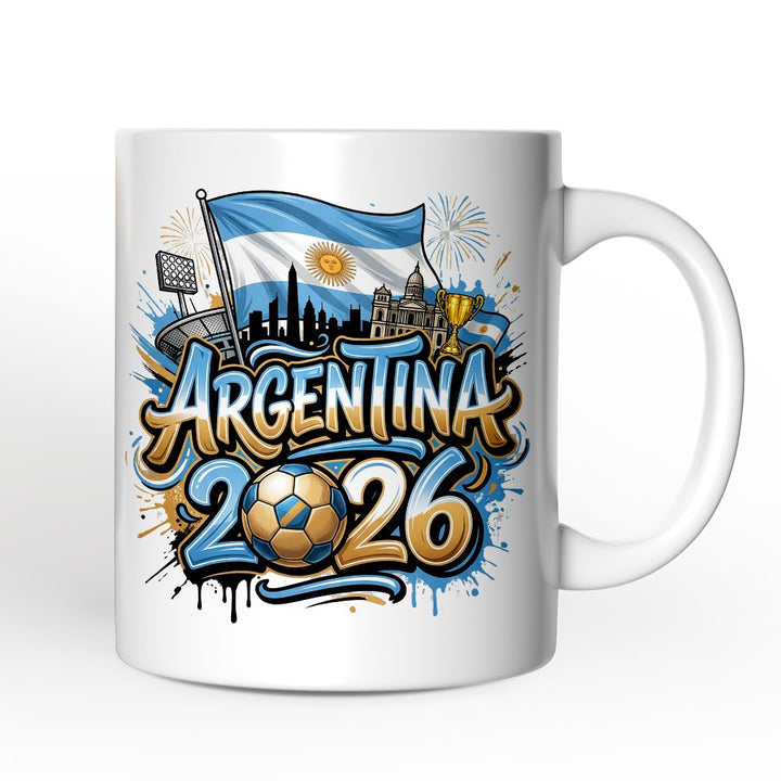 Argentina 2026 Soccer Cup Global Championship Mug, Football Fans Gift Personalized Ceramic Mug OrnamentallyYou 