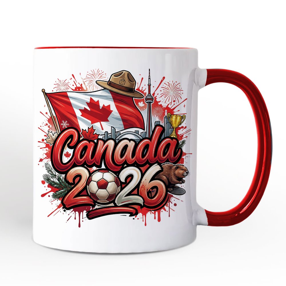 Canada 2026 Soccer Cup Global Championship Mug, Football Fans Gift Personalized Ceramic Mug OrnamentallyYou 