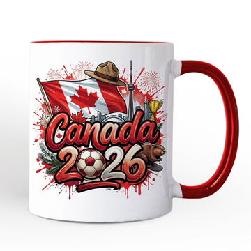 Canada 2026 Soccer Cup Global Championship Mug, Football Fans Gift Personalized Ceramic Mug OrnamentallyYou 