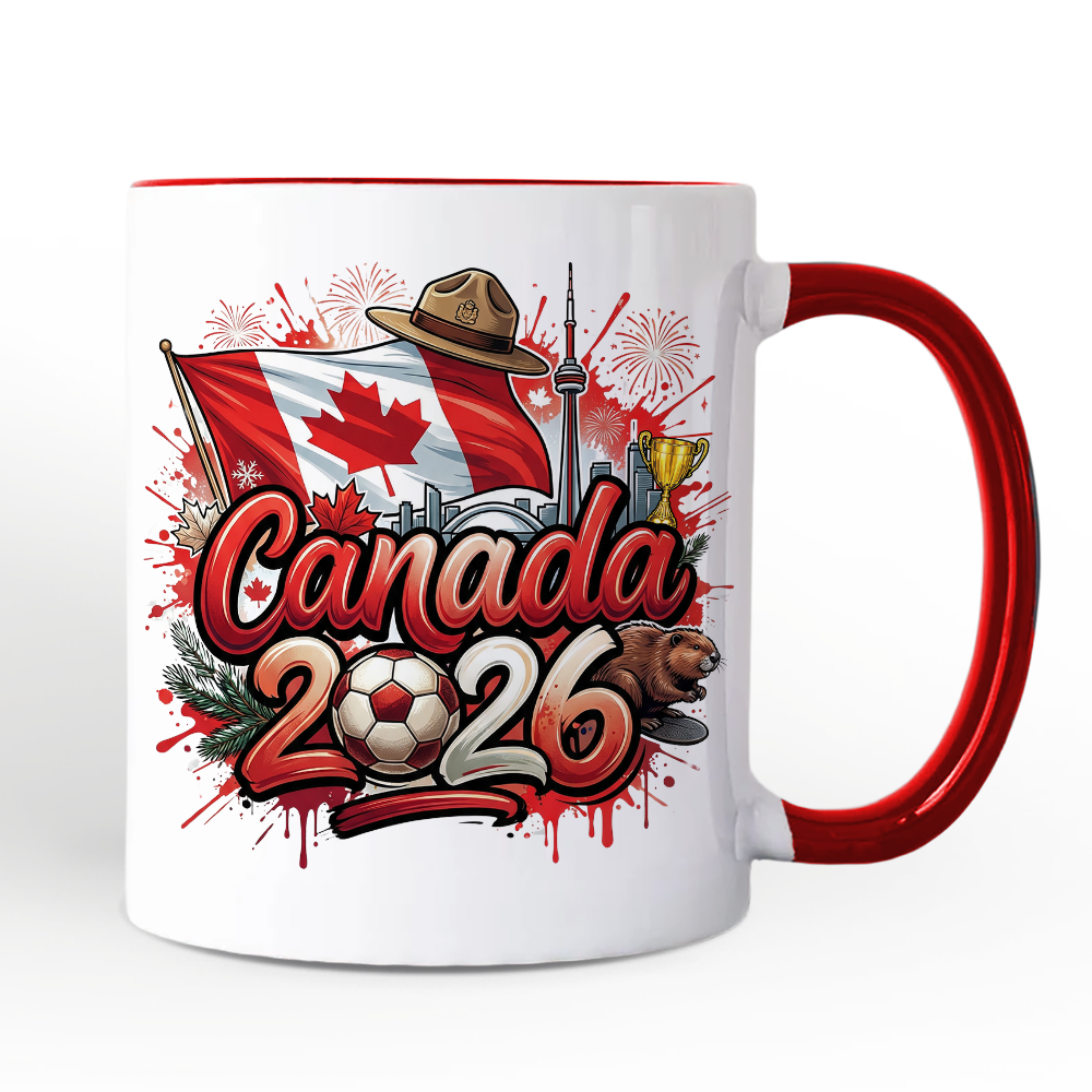 Canada 2026 Soccer Cup Global Championship Mug, Football Fans Gift