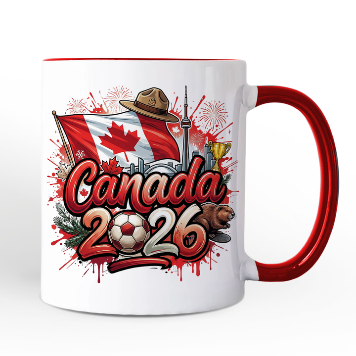 Canada 2026 Soccer Cup Global Championship Mug, Football Fans Gift