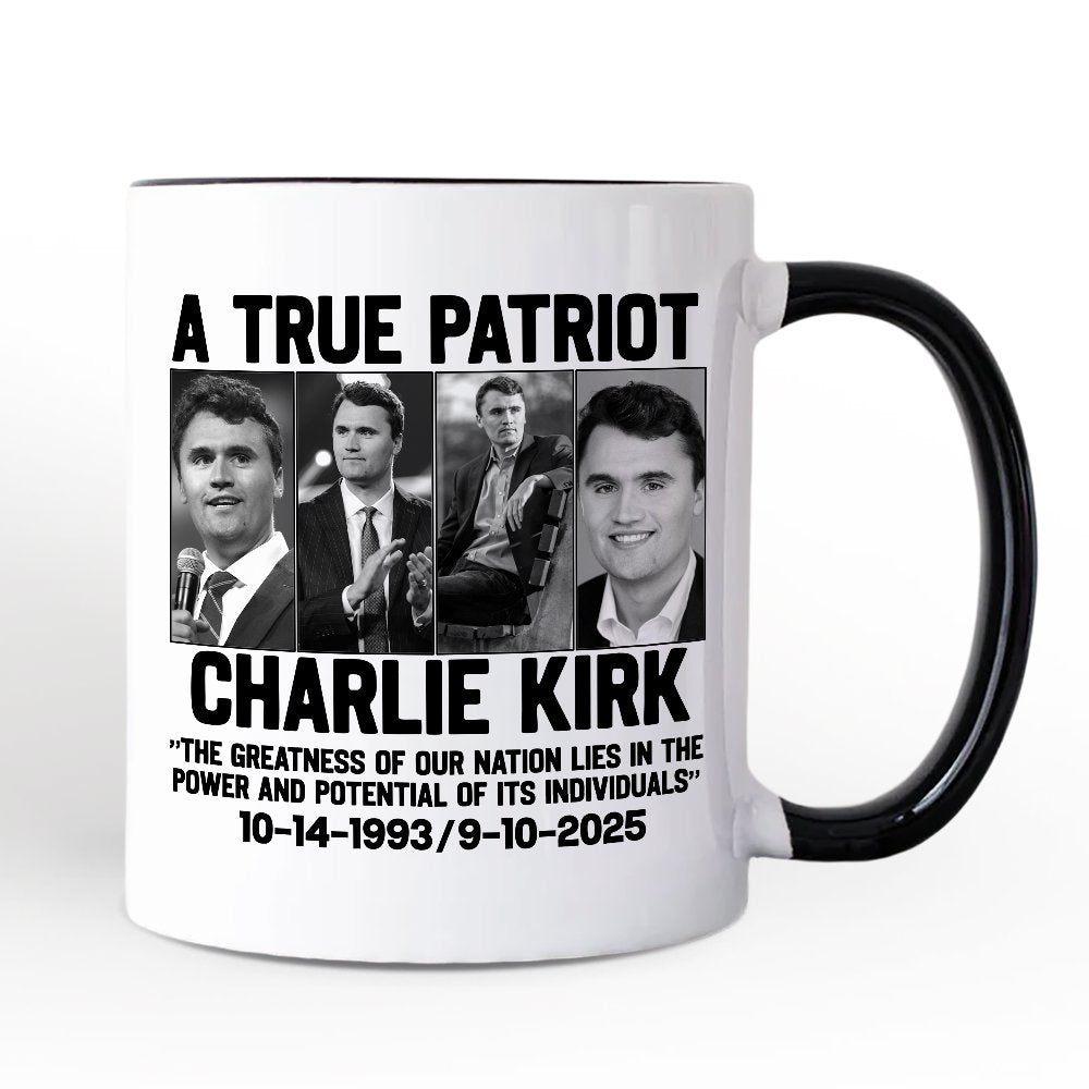 Charlie Kirk American Mug, Made in the USA Memorial Gift Personalized Ceramic Mug OrnamentallyYou 