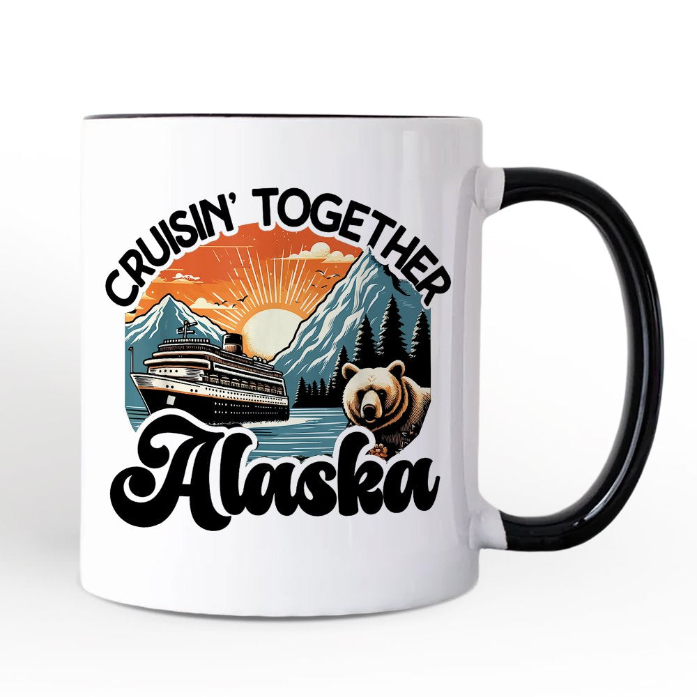 Cruisin' Together Alaska Mug, Family Cruise Vacation Trip Souvenir Gift Personalized Ceramic Mug OrnamentallyYou 