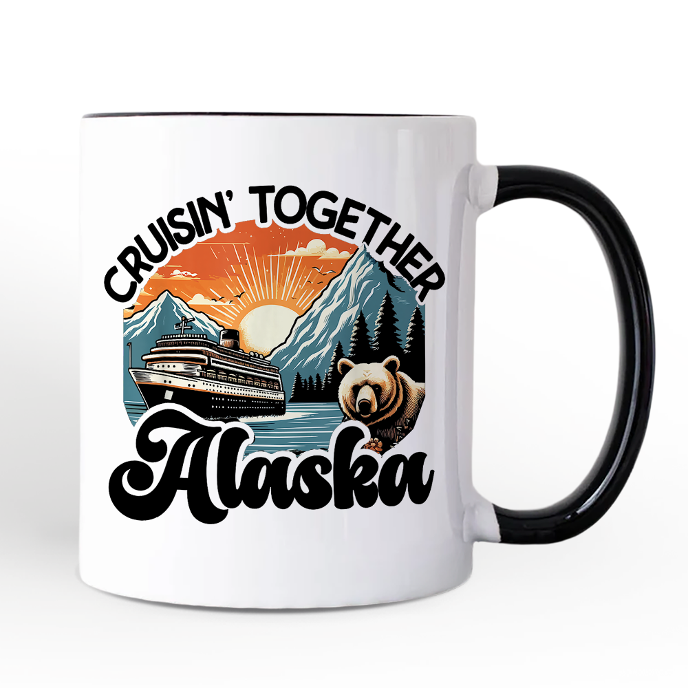 Cruisin' Together Alaska Mug, Family Cruise Vacation Trip Souvenir Gift