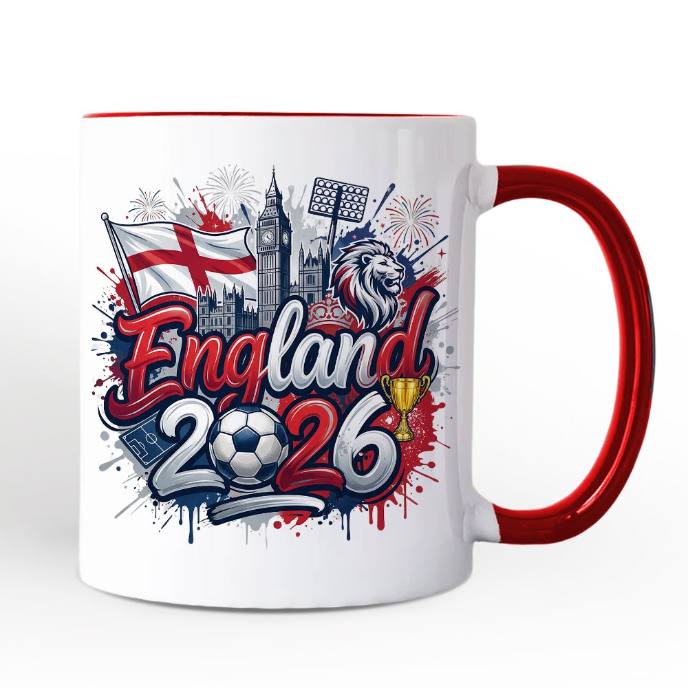 England 2026 Soccer Cup Global Championship Mug, Football Fans Gift Personalized Ceramic Mug OrnamentallyYou 
