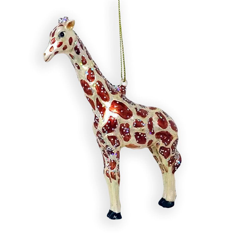 Giraffe Glass Christmas Ornament Glass Ornament OrnamentallyYou 