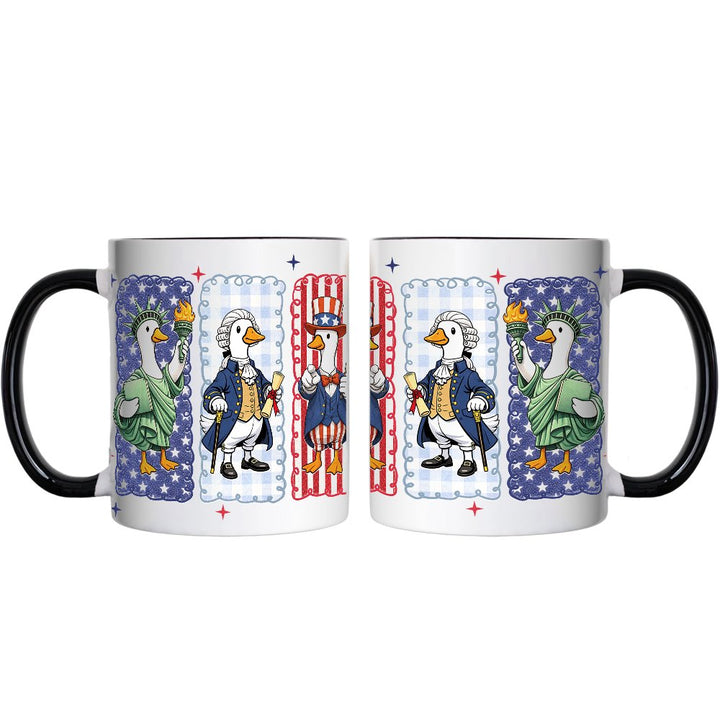 Just An Independent Goose Patriotic Mug, Funny 4th of July Gift Personalized Ceramic Mug OrnamentallyYou 