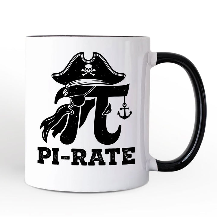 Pi 3.14 Pirate Mug, Funny Math Pun Pi Day Gift Personalized Ceramic Mug OrnamentallyYou 