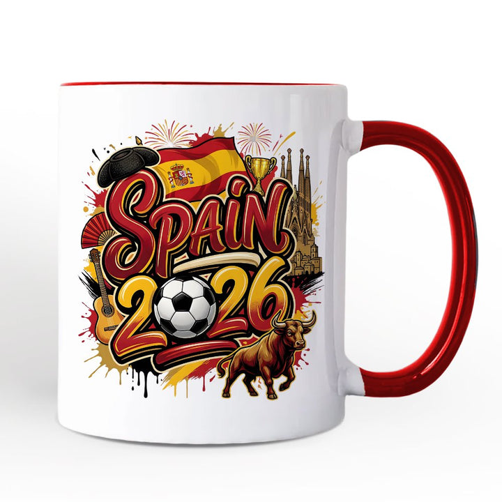 Spain 2026 Soccer Cup Global Championship Mug, Football Fans Gift Personalized Ceramic Mug OrnamentallyYou 