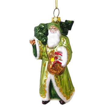 Spirit of the Forest Father Santa Victorian Glass Christmas Ornament Glass Ornament OrnamentallyYou 