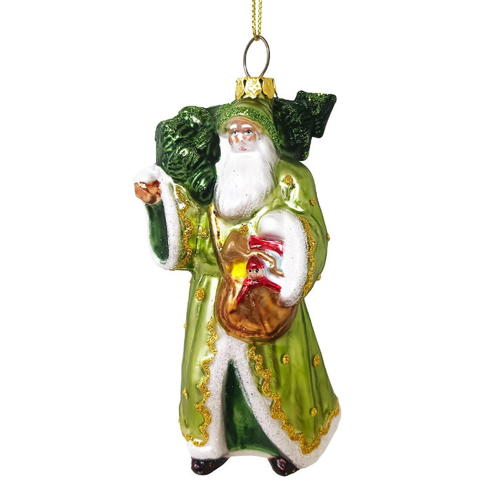Spirit of the Forest Father Santa Victorian Glass Christmas Ornament Glass Ornament OrnamentallyYou 