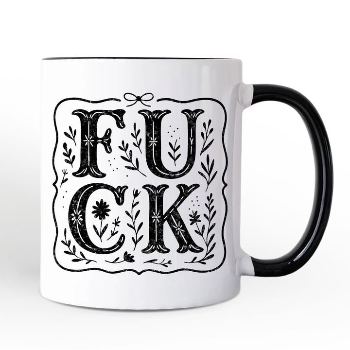 Sweary Wildflower Adult Humor Mug, Western Boho Sassy Gift