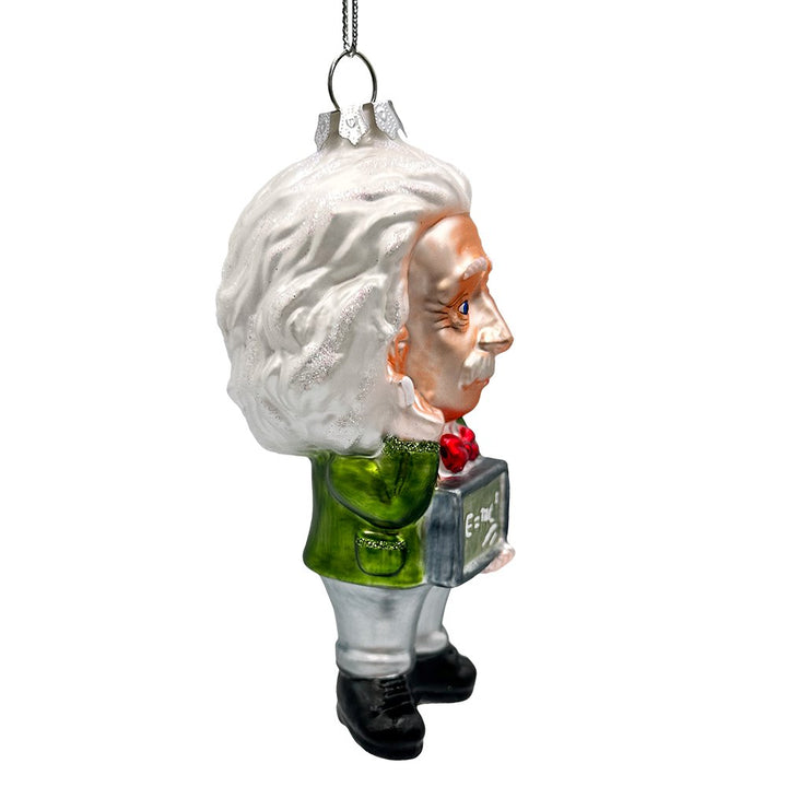 (Pre-Order) Albert Einstein Handcrafted Glass Ornament, Science and Physics Themed Christmas Gift Glass Ornament OrnamentallyYou 