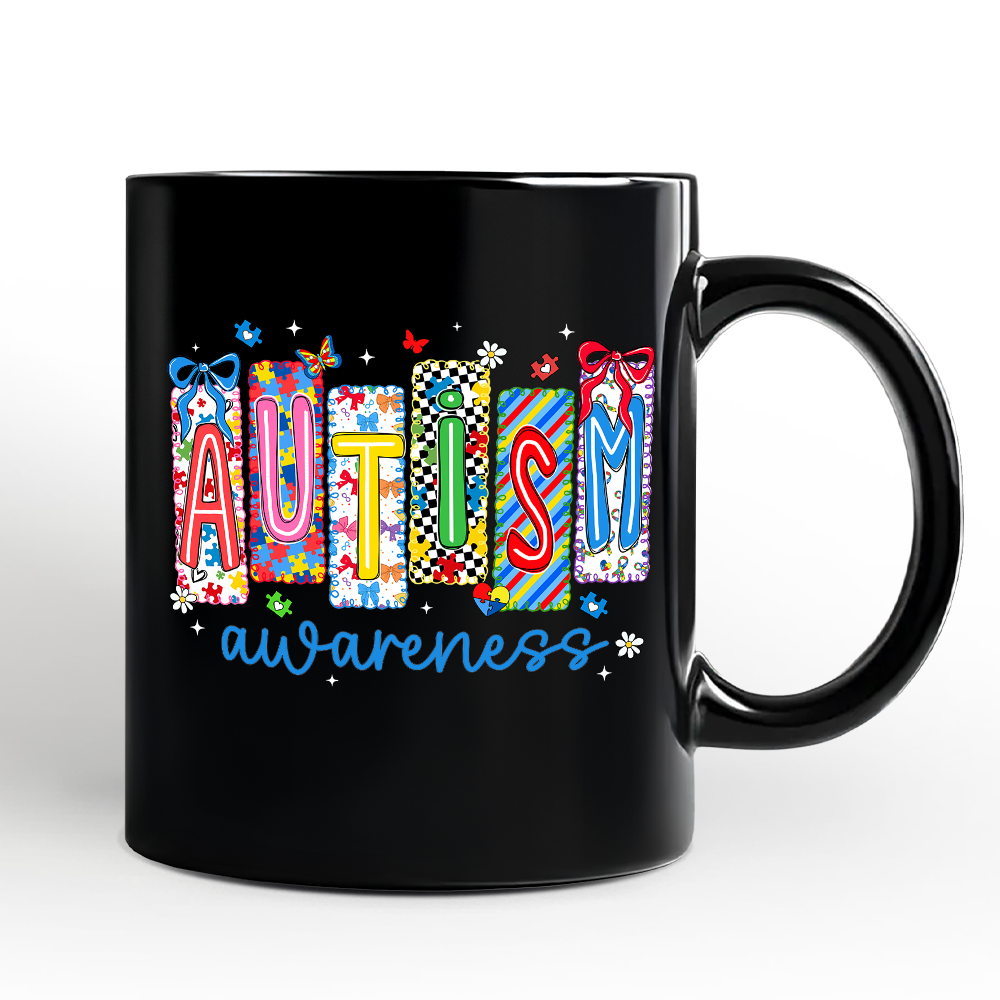 Autism Awareness Support Mug, Colorful Spectrum Gift