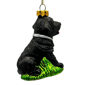 Black Lab Glass Christmas Ornament, Labrador Retriever Dog Gift Glass Ornament OrnamentallyYou 