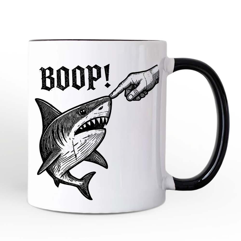 Boop Shark Mug, Funny Ocean Animal Gift