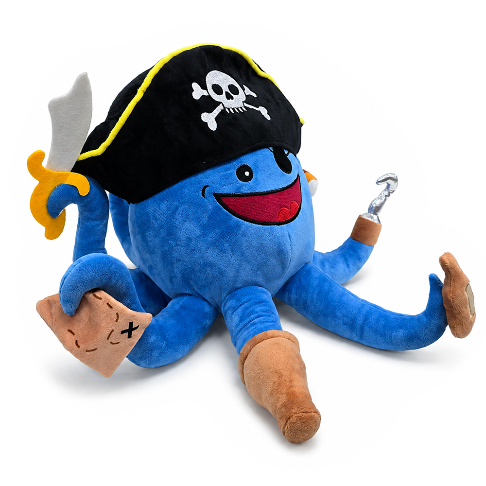 Captain Wavy Jones the Pirate Octopus Plushie, Cute 11" Sea Adventure Stuffed Animal Gift for Boys and Girls
