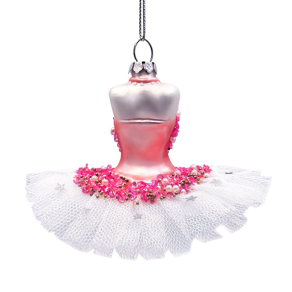 Classic Ballerina Dress Handcrafted Glass Ornament, Ballet Dancer Gift Glass Ornament OrnamentallyYou 