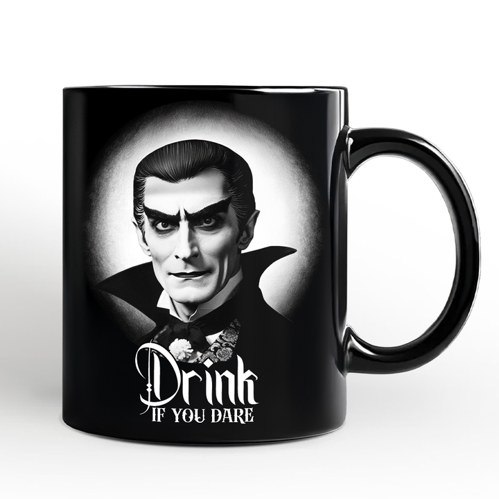 Dracula Spooky Portrait Personalized Mug Horror Villain Theme Halloween Gift with Custom Name