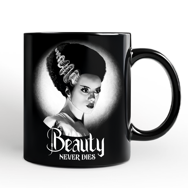 Frankenstein's Bride Spooky Portrait Personalized Mug Horror Villain Theme Halloween Gift with Custom Name