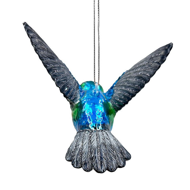 (Pre-Order) Graceful Hummingbird Iridescent Handcrafted Ornament, Glass Christmas Bird Tree Decoration Glass Ornament OrnamentallyYou 