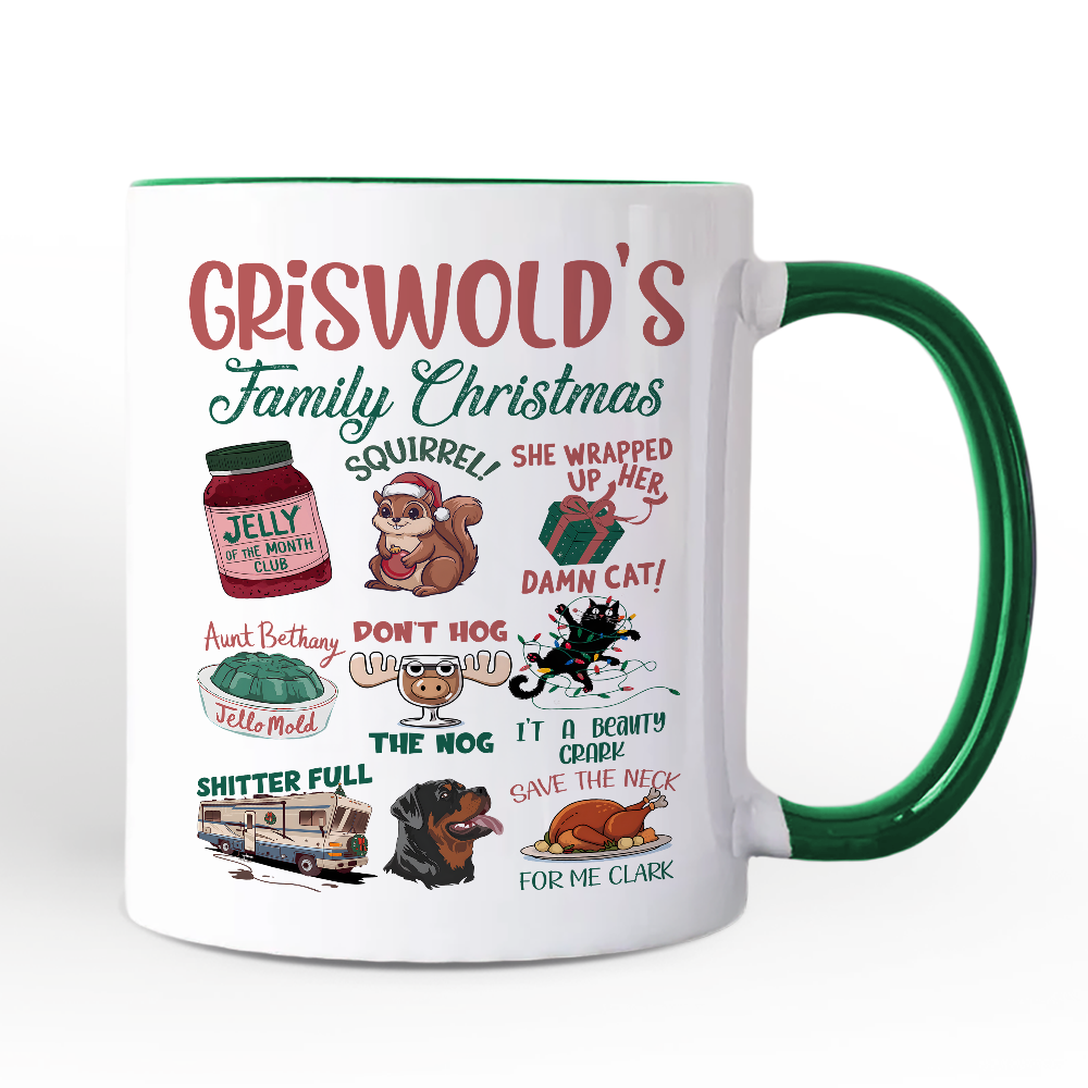 Griswold’s Family Christmas Personalized Mug, Funny Retro Vacation Movie Quote Gift with Custom Name