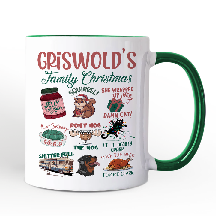 Griswold’s Family Christmas Personalized Mug, Funny Retro Vacation Movie Quote Gift with Custom Name