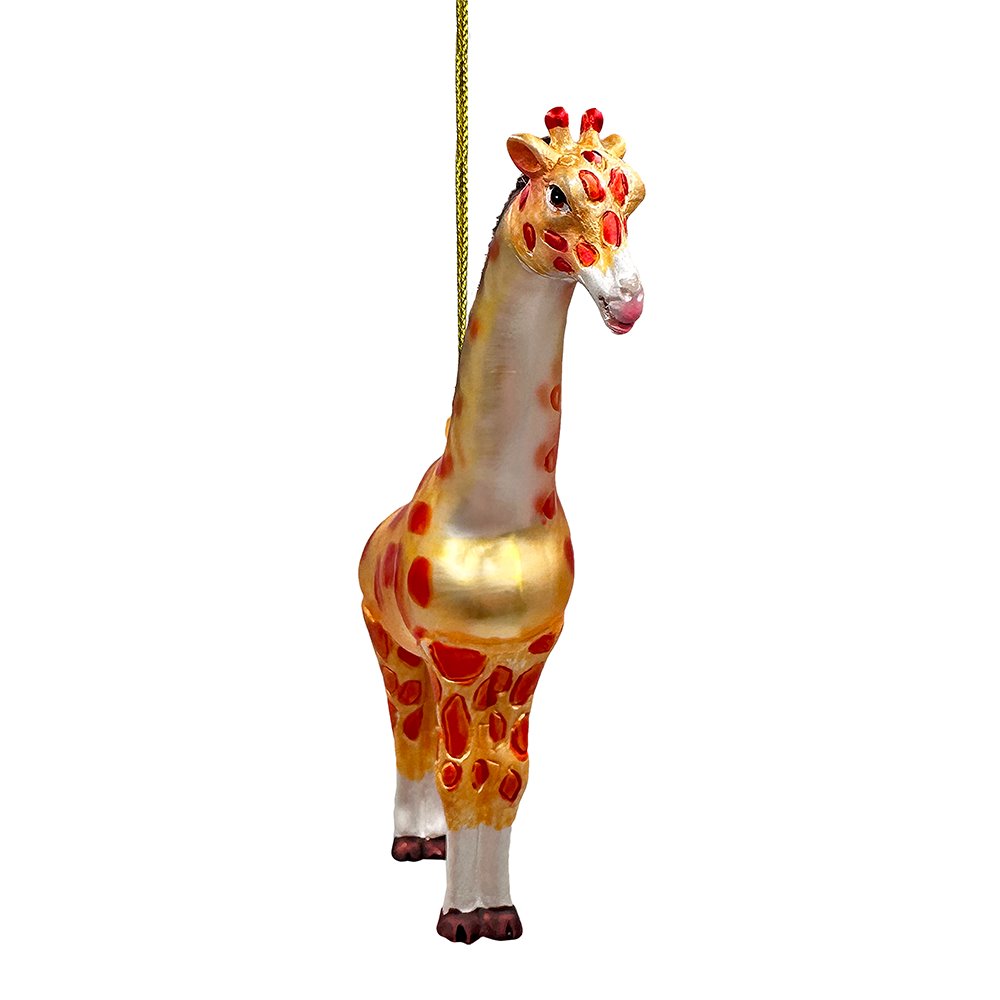 Giraffe Glass Christmas Ornament Glass Ornament OrnamentallyYou 