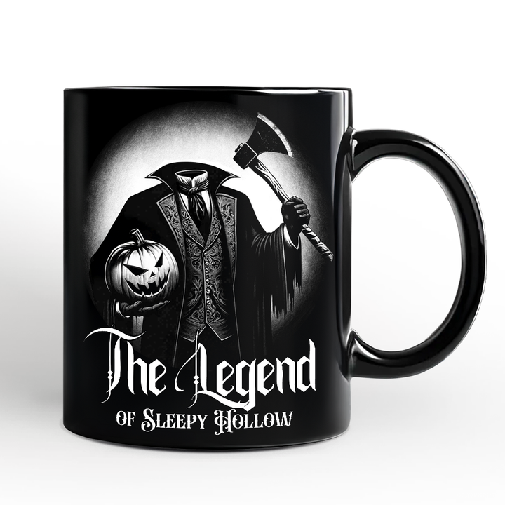 Headless Horseman Spooky Portrait Personalized Mug Horror Villain Theme Halloween Gift with Custom Name