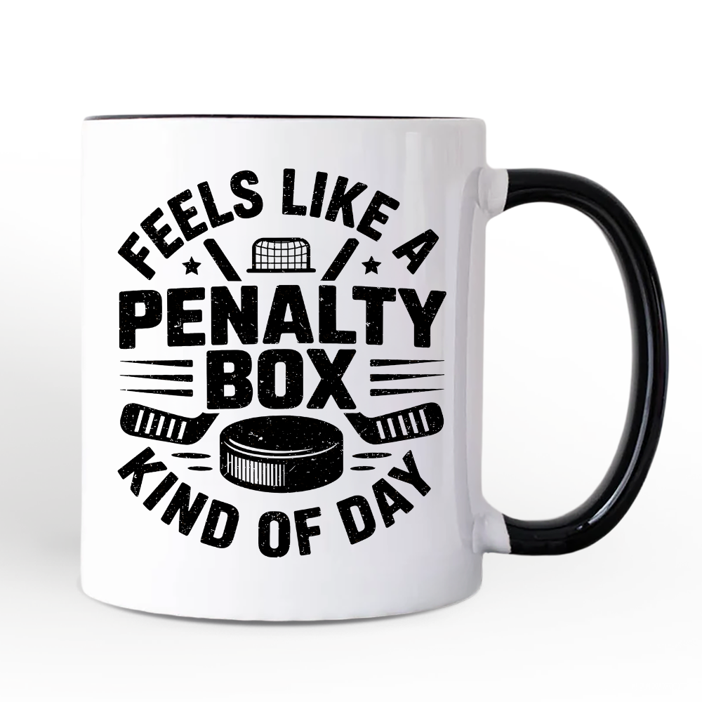 Hockey Penalty Box Personalized Mug, Funny Game Day Sports Gift with Custom Name