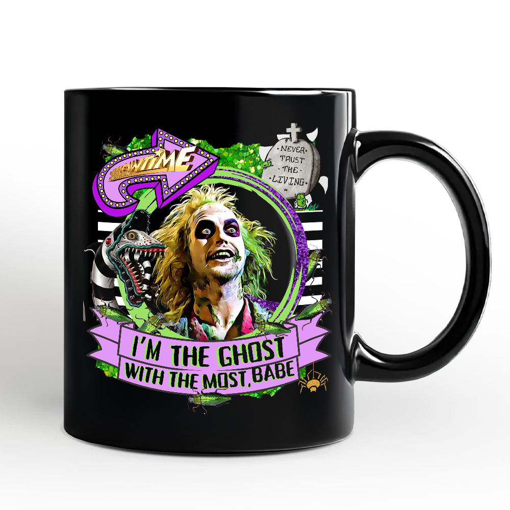 I’m The Ghost With The Most Babe Personalized Mug, Funny Horror Gift with Custom Name