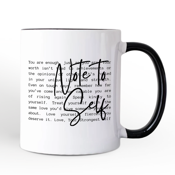 Note To Self Mental Health Personalized Mug, Motivational Definition Gift with Custom Name