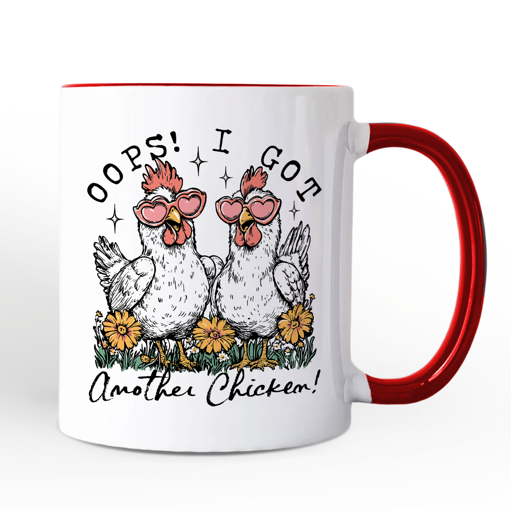 Oops I Got Another Chicken Personalized Mug, Funny Farm Animal Gift with Custom Name