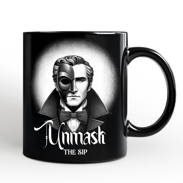 Phantom Opera Spooky Portrait Personalized Mug Horror Villain Theme Halloween Gift with Custom Name