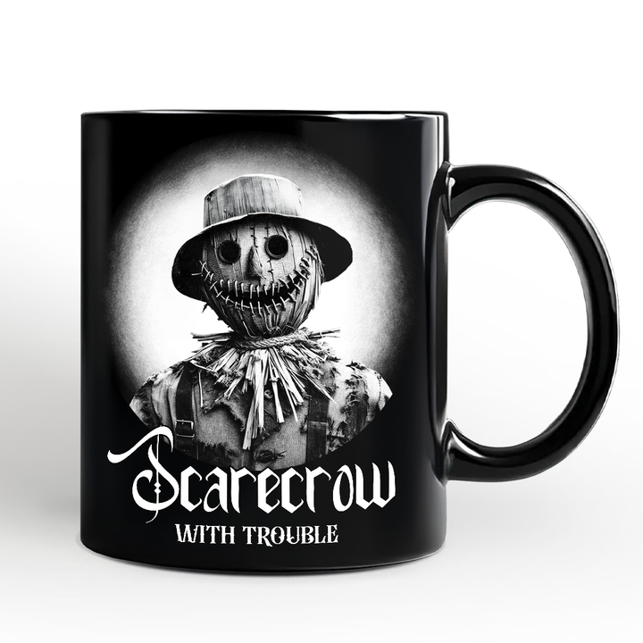 Scarecrow Spooky Portrait Personalized Mug Horror Villain Theme Halloween Gift with Custom Name