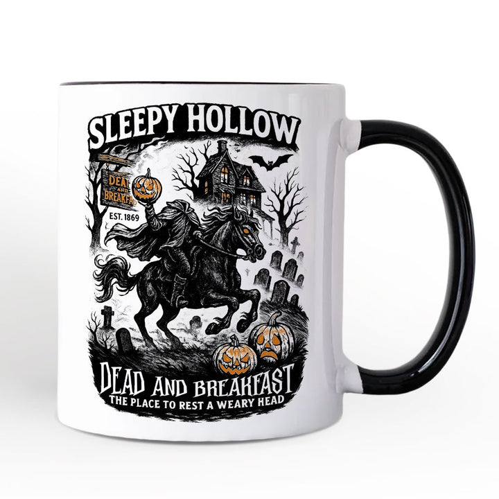 Sleepy Hollow Headless Horseman Personalized Mug, Gothic Haunted Halloween Gift with Custom Name Personalized Ceramic Mug OrnamentallyYou White - Black Non-Custom 