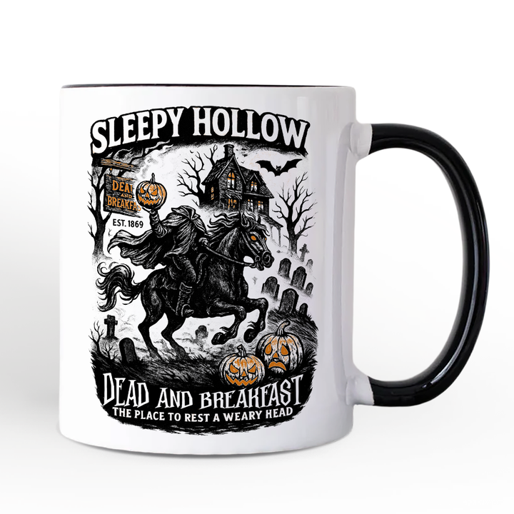 Sleepy Hollow Headless Horseman Personalized Mug, Gothic Haunted Halloween Gift with Custom Name
