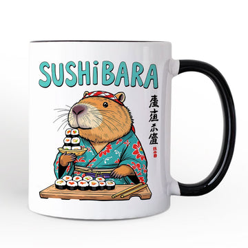 Sushibara Capybara Mug, Funny Sushi Animal Gift Personalized Ceramic Mug OrnamentallyYou 