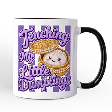 Teaching My Little Dumplings Mug, Cute Teacher Kawaii Dumpling Gift Personalized Ceramic Mug OrnamentallyYou 