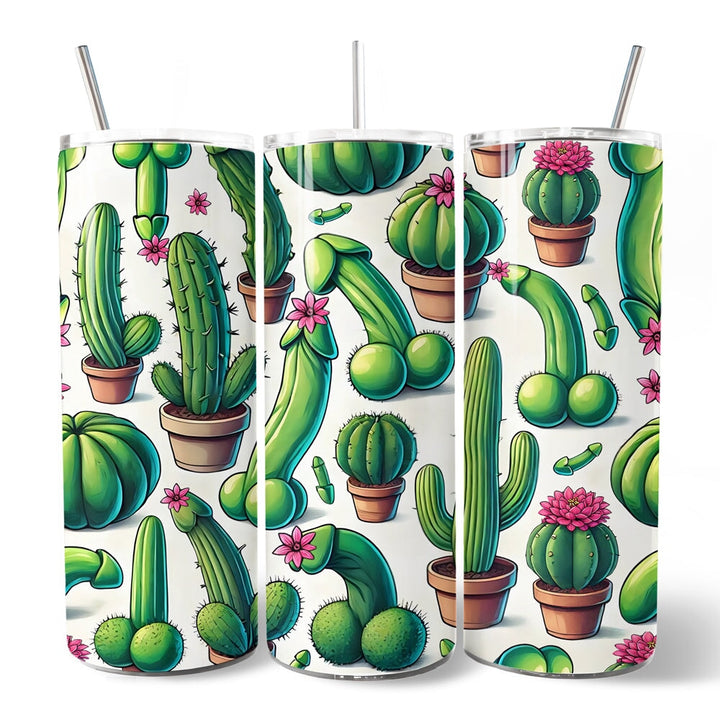 Valentine Adult Humor 20oz Personalized Tumbler With Lid and Stainless Steel Straw, Funny Cactus Gift Cup Tumbler OrnamentallyYou 
