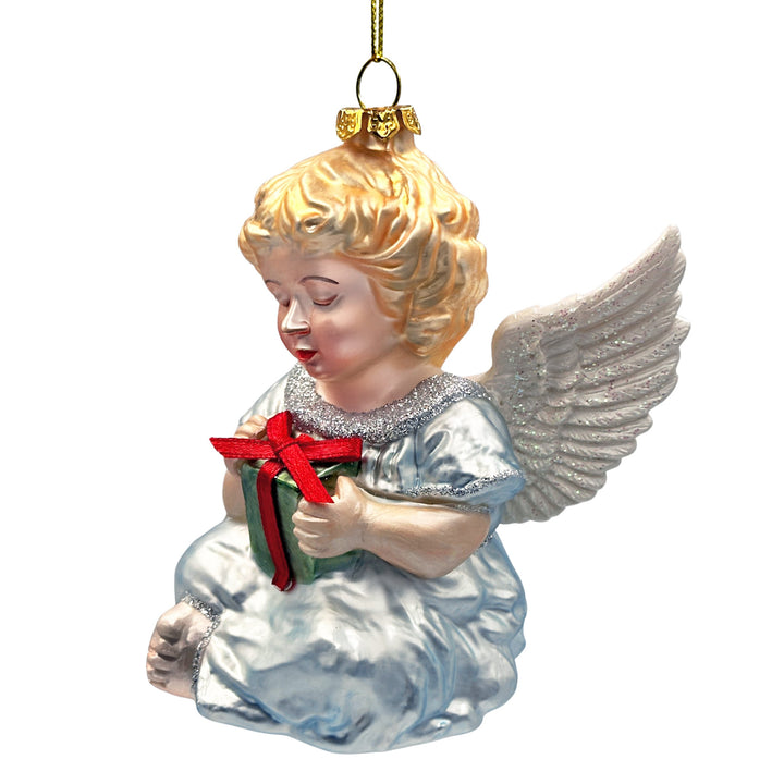 Vintage Angel Handpainted Classic Glass Christmas Ornament, Sentimental Faith Gift Glass Ornament OrnamentallyYou 
