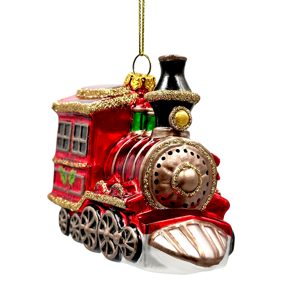 (Pre-Order) Vintage Holiday Express Train Glass Christmas Ornament